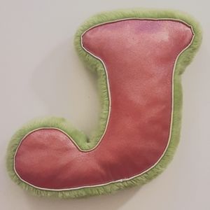 NWOT "J" pillow